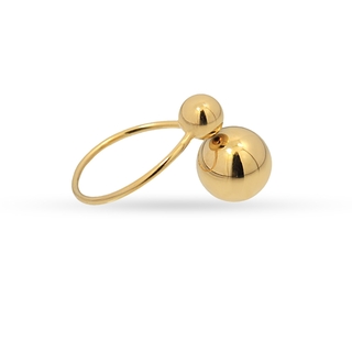 Women's Ring Orbit Eclipse BAN139D Anartxy 316L Steel - IP Gold Plating